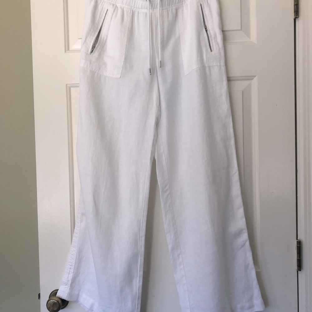 Athleta Cabo linen wide leg pants